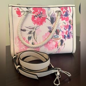 GUESS Los Angeles Floral Satchel Tote Bag Purse Crossbody Flower 🌺 🌸